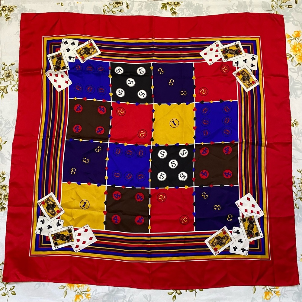 Worth Casino Silk Scarf NWT
